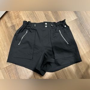 Calia High Waisted Woven Paperbag Shorts